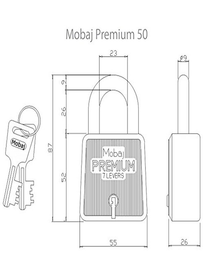 Mobaj® Premium 50mm (Material-Mild Steel)(Silver Colour) - Image 4